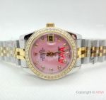 Two Tone Pink MOP Diamond bezel Rolex Couple Watches Datejust 36mm-Replica Rolex for Sale